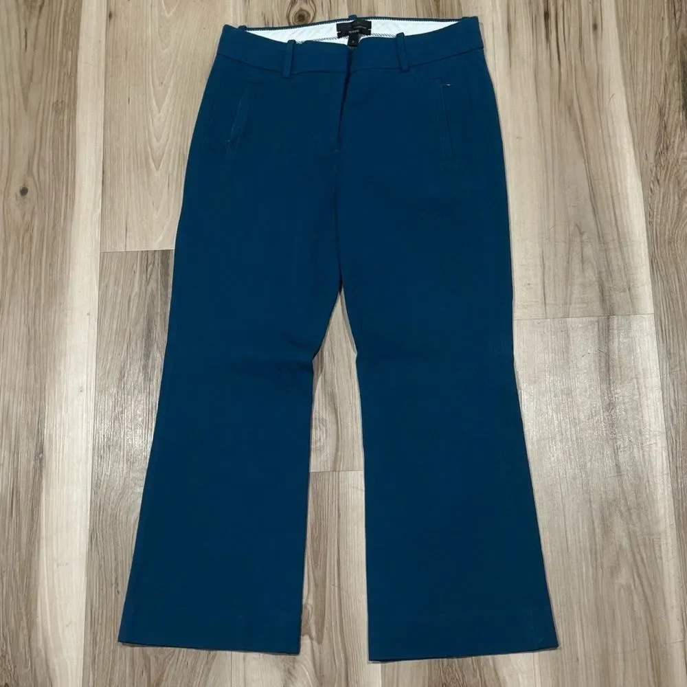 J. Crew Teddie Teal Trousers Pants Women’s 2